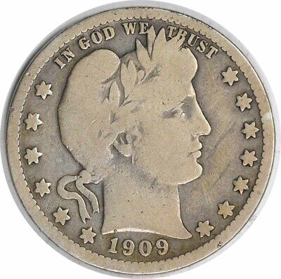 1909-O Barber Silver Quarter VG Uncertified #324