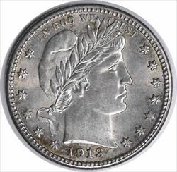 1913-D Barber Silver Quarter MS63 Uncertified #1032