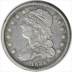 1834 Bust Quarter EF Uncertified #1048