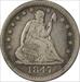 1847-O Liberty Seated Quarter Choice VF Uncertified #145