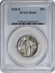 1928-D Standing Liberty Silver Quarter MS65 PCGS