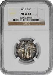 1929-P Standing Liberty Silver Quarter MS63FH NGC