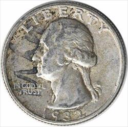 1932-S Washington Silver Quarter EF Uncertified #1050