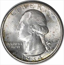 1934-D Washington Silver Quarter MS63 Uncertified #149