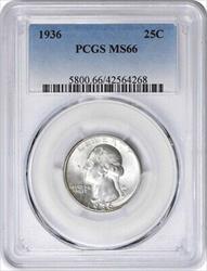 1936 Washington Silver Quarter MS66 PCGS