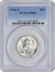 1944-S Washington Silver Quarter MS66 PCGS