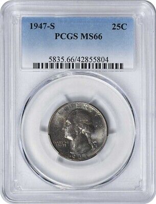 1947-S Washington Silver Quarter MS66 PCGS Gunmetal Toning