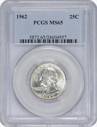 1962 Washington Silver Quarter MS65 PCGS