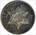 1861 Three Cent Silver AU Uncertified #155