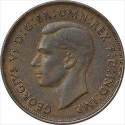 1946 Australia 1 Penny KM36 EF Uncertified #300