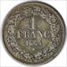 1844 Belgium 1 Franc KM7.1 VF+ Uncertified #1046