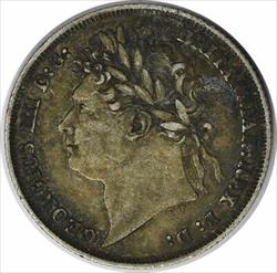 1825 Great Britain 1 Shilling KM687 EF Uncertified #321