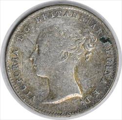 1843 Great Britain 3 Pence KM730 AUUNC Uncertified #336
