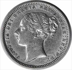 1873 Great Britain 1 Shilling KM734.2 EF Uncertified #1213