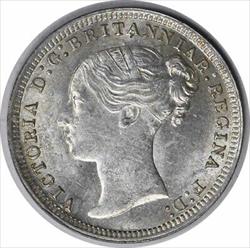 1875 Great Britain 3 Pence KM730 Choice BU Uncertified #110