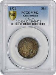 1926 Great Britain 1 Shilling MS62 PCGS