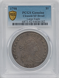 1798 S$1 Large Eagle Pointed 9 Genuine PCGS Secure Early Dollars Genuine PCGS XF40