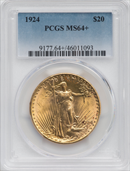 1924 $20 Saint PCGS Plus Saint-Gaudens Double Eagles PCGS MS64+