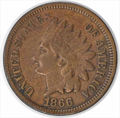 1/1866 Indian Cent RPD FS-302 S-3 VF Uncertified #1245