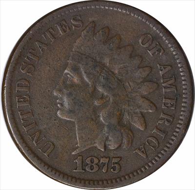 1875 Indian Cent VG Uncertified