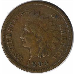 1884 Indian Cent F Uncertified