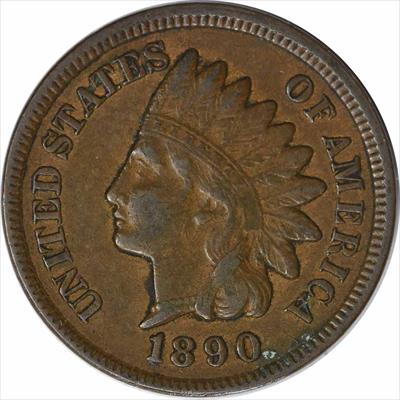 1890 Indian Cent EF Uncertified