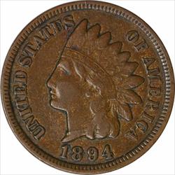 1894 Indian Cent VF Uncertified