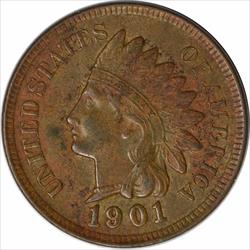 1901 Indian Cent AU Uncertified