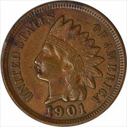 1901 Indian Cent EF Uncertified