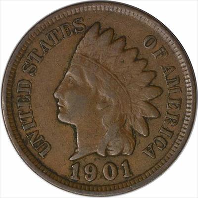1901 Indian Cent VF Uncertified
