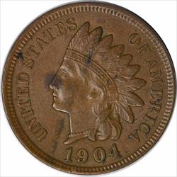 1904 Indian Cent AU Uncertified