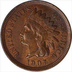 1907 Indian Cent MS60 Uncertified