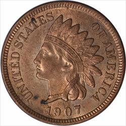 1907 Indian Cent MS63 Uncertified