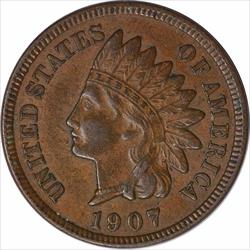 1907 Indian Cent AU Uncertified