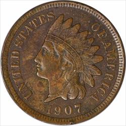 1907 Indian Cent EF Uncertified