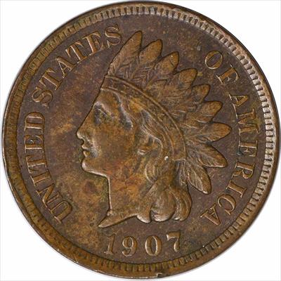 1907 Indian Cent EF Uncertified