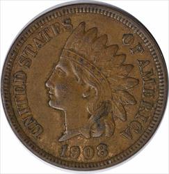 1908 Indian Cent AU Uncertified