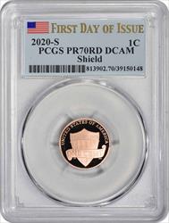 2020-S Lincoln Cent PR70RD DCAM First Day of Issue PCGS