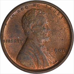 1909 VDB Lincoln Cent MS63 Uncertified
