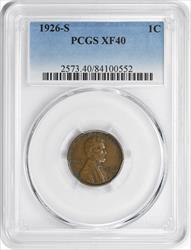 1926-S Lincoln Cent EF40 PCGS
