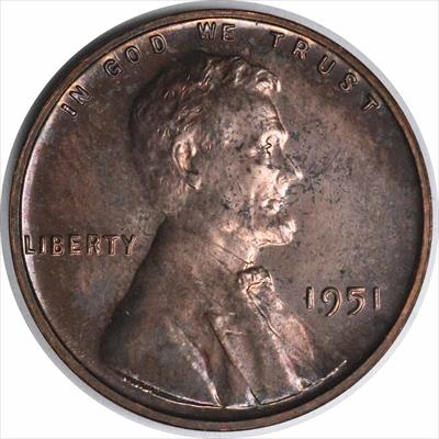 1951 Lincoln Cent PR63 Uncertified