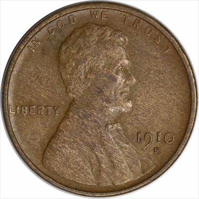 1910-S Lincoln Cent EF Uncertified