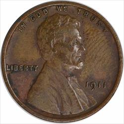 1911-P Lincoln Cent EF Uncertified
