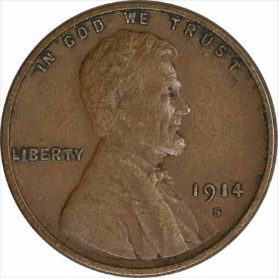 1914-S Lincoln Cent EF Uncertified