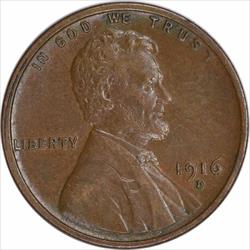 1916-D Lincoln Cent EF Uncertified