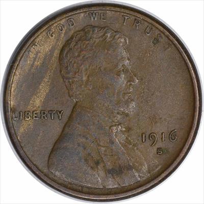 1916-S Lincoln Cent AU Uncertified