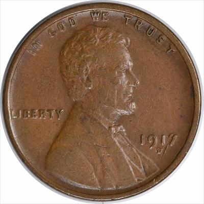 1917-D Lincoln Cent Choice EF Uncertified