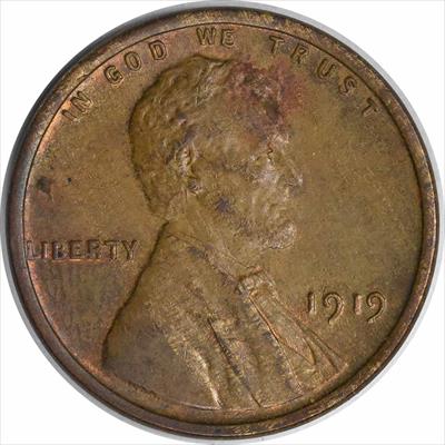 1919-P Lincoln Cent AU Uncertified