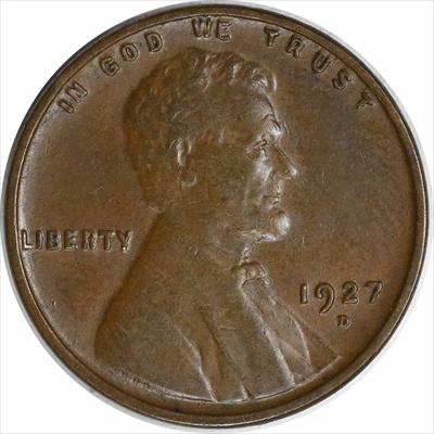 1927-D Lincoln Cent EF Uncertified