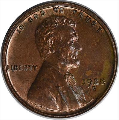 1928-D Lincoln Cent MS63 Uncertified